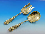 Raphael by Alvin Sterling Silver Salad Serving Set Vermeil 2-Piece 9 1/4"