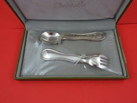 Folletto (Fairy) by Christofle Silverplate Child Dinner Set 2-pc original box 5"