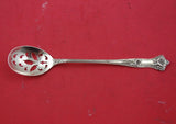 Morning Glory By Alvin Sterling Silver Olive Spoon wide bowl pierced Orig 6 1/8"