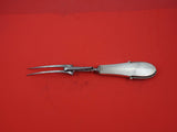 Beaded by Georg Jensen Sterling Silver Roast Carving Fork HH WS  10 1/2"