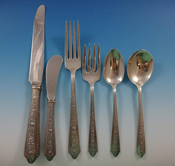 Normandie by Wallace Sterling Silver Dinner Flatware Set For 12 Service 75 Pcs