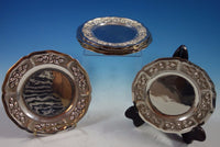 Aztec Rose by Maciel / Sanborns Sterling Silver Dessert Plates Set 8pc 6" #1755