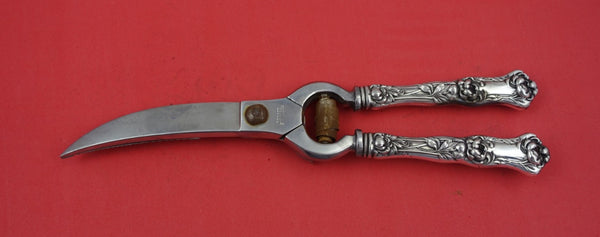 Peony by Wallace Sterling Silver Lobster Shear w/ rusted spring 10 1/2"