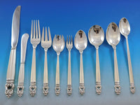 Royal Danish by International Sterling Silver Flatware Set 12 Service 142 pieces