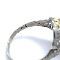 10k Gold Filigree Rose Cut Genuine Natural Pink Sapphire Ring (#J4975)