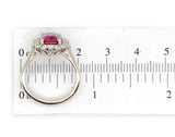 14k White Gold 2.37 Carat Genuine Natural Umbalite Garnet Diamond Ring (#J7565)