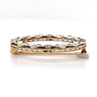 14k Yellow Gold and Platinum Montana Sapphire and Pearl Pin by Krementz (#J6272)