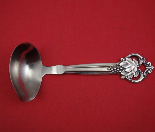 Cohr Sterling Silver Gravy Ladle HHWS w/ Grapes 6 3/4" Serving