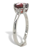Platinum 2.34 Carat Genuine Natural Spessartine Garnet and Diamond Ring (#J7616)