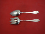 Pointed By Porter Blanchard Sterling Silver Salad Serving Set FH AS 10 1/2"