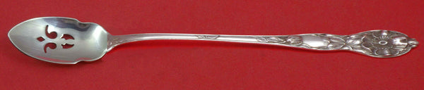 Wild Rose By Watson Sterling Silver Olive Spoon Pierced Long 6 7/8" Custom
