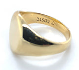 10k Yellow Gold Plain Blank Men's Signet Ring Size 8 Jewelry (#J6795)