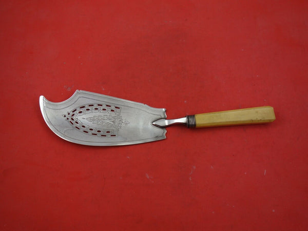 English Georgian Sterling Silver Fish Server London 1817 Pierced Engraved 11"