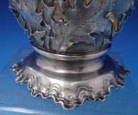 Thistle by Unknown French Sterling Silver Vase with Wave Design on Base (#7264)