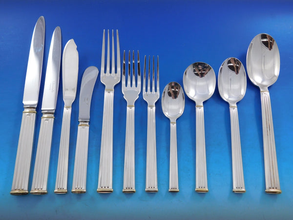 Triade Gold by Christofle France Silverplated Flatware Set Service 132 pc Dinner