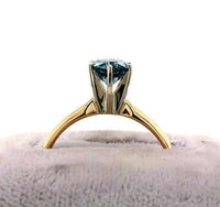 14k Yellow Gold .95ct Blue Genuine Natural Montana Sapphire Ring (#J5524)