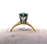 14k Yellow Gold .95ct Blue Genuine Natural Montana Sapphire Ring (#J5524)