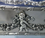 Cupid by Howard Sterling Silver Cigar Box Cupids Swags of Flowers #1369B (#5589)