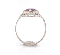 10k Gold Filigree Ring w/Marquise 1.73ct Genuine Natural Rhodolite Garnet #J6458