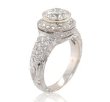 18k 1.55 Carat Genuine Diamond Engagement Ring with GIA Report 2.55cttw (#J6741)