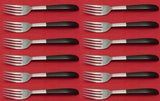 Contrast by Lunt Sterling Silver Salad Fork Set of 12 pcs 6 5/8"