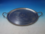 Gadroon by Unknown English Silverplate Serving Tray with Lion Crest 21" (#5935)