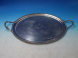 Gadroon by Unknown English Silverplate Serving Tray with Lion Crest 21" (#5935)