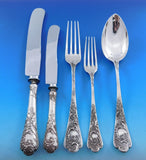 Model #150 by Bruckmann & Sohne German 800 Silver Flatware Set Service 30 pieces