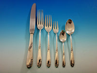 Sweetheart Rose by Lunt Sterling Silver Flatware Set for 12 Service 78 pieces