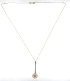 10k Yellow Gold Genuine Natural Sapphire Lavaliere Pendant Jewelry (#J6066)