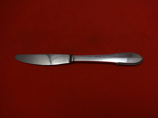 Beaded by Georg Jensen Sterling Silver Dinner Knife Long Handle 8 5/8"