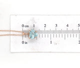 14k Rose Gold 1.73 Carat Heart Shape Genuine Natural Aquamarine Pendant (#J6728)