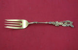 Floral Series-Vermeil by Gorham Sterling Silver Dessert Fork w/bird & berries 6"