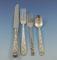 Repousse by Kirk Sterling Silver Flatware Set For 8 Service 66 Pieces