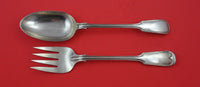 Fiddle Thread by James Robinson Sterling Silver Salad Serving Set unusual