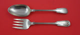 Fiddle Thread by James Robinson Sterling Silver Salad Serving Set unusual