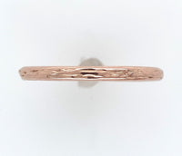 14k Rose Gold Round Hollow Wedding Band Ring Jewelry Size 8.5 (#J5882)