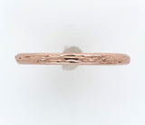 14k Rose Gold Round Hollow Wedding Band Ring Jewelry Size 8.5 (#J5882)