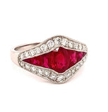 Platinum 2.79 Carat Finest Genuine Natural Ruby Ring (#J4865)