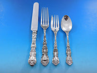 Imperial Chrysanthemum Gorham Sterling Silver Flatware Set for 8 Service 168 Pcs