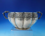 Aztec Rose by Ortega Mexican Sterling Silver Centerpiece Bowl #2673 (#5652)