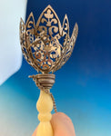 Vintage Tussie Mussie Posey Posy Holder with Pierced Tulip Cup (#J1338)