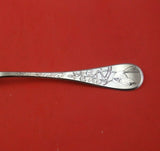 King William Engraved by Tiffany and Co Sterling Silver Berry Spoon Bird Branch