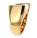 14k Yellow Gold Heavy Custom Australian Genuine Natural Opal Ring 9.5 (#J7314)