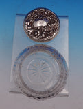 International Sterling Silver Cut Glass Dresser Jar #C173 2 3/4" x 3 1/4" #9239