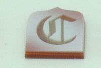 14K Gold Carved Agate Initial Pendant - You Choose Personalized New (#J2154)
