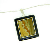 Kaufmann Intarsia Sterling Pendant with Genuine Natural Agate and Onyx (#J4371)
