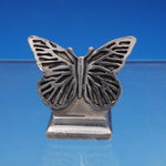 French Christofle Silverplate Set of 6 Butterfly Place Card Holders (#4146)