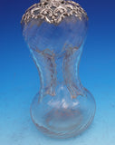 Glass Whiskey Decanter with Sterling Silver Overlay Pcd Repoussed Birds (#9262)