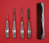 Dresden by Whiting Sterling Silver Vanity Dresser Set 8pc w/Monogram (#8607)